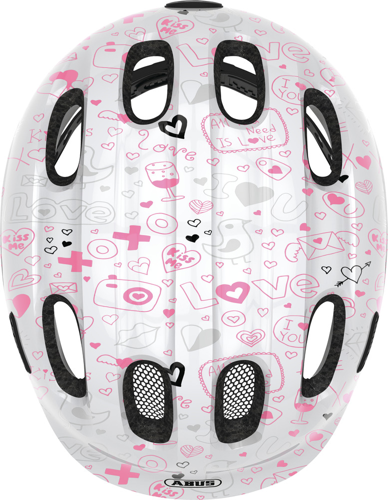 ABUS Smiley White Crush - Casque vélo bébé enfant - top
